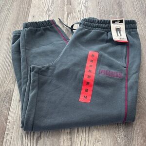 PUMA Blue  Joggers with Magenta Details New with tag Size medium